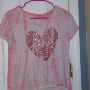 Pink tie-dye shirt